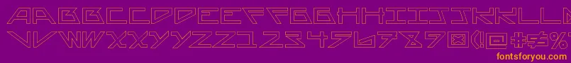 AsteriskHollowbold Font – Orange Fonts on Purple Background
