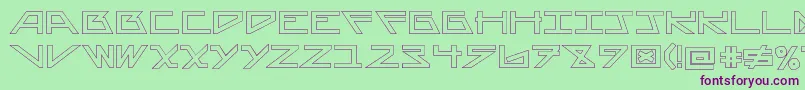 AsteriskHollowbold Font – Purple Fonts on Green Background
