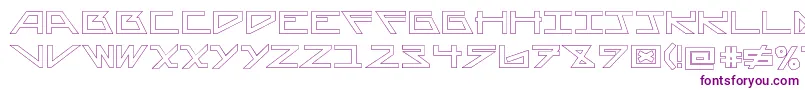 AsteriskHollowbold Font – Purple Fonts on White Background