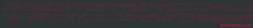 AsteriskHollowbold Font – Red Fonts on Black Background