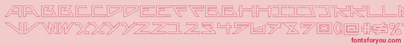 AsteriskHollowbold Font – Red Fonts on Pink Background