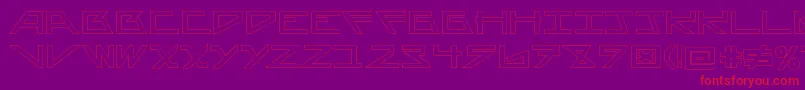 AsteriskHollowbold Font – Red Fonts on Purple Background