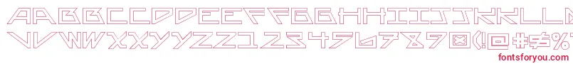 AsteriskHollowbold Font – Red Fonts on White Background