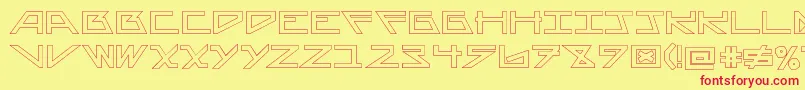 AsteriskHollowbold Font – Red Fonts on Yellow Background
