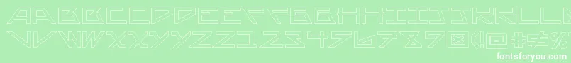 AsteriskHollowbold Font – White Fonts on Green Background