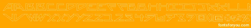 AsteriskHollowbold Font – White Fonts on Orange Background