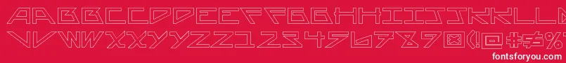 AsteriskHollowbold Font – White Fonts on Red Background