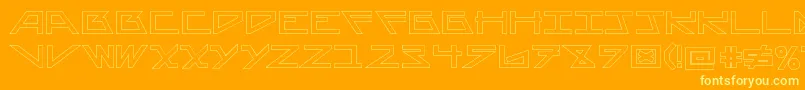 AsteriskHollowbold Font – Yellow Fonts on Orange Background