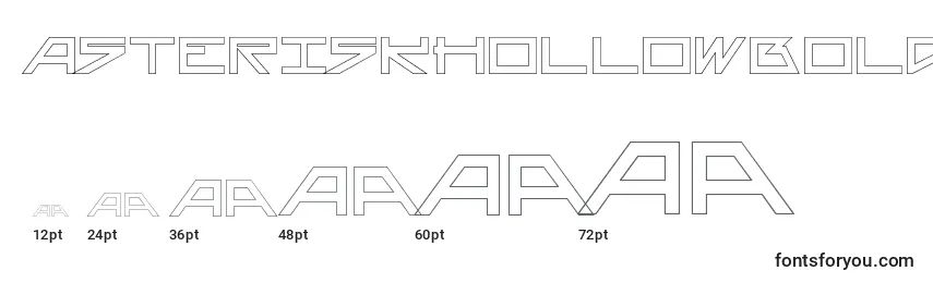Размеры шрифта AsteriskHollowbold