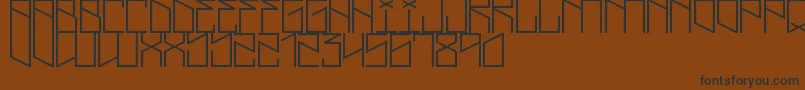 LightningCruz Font – Black Fonts on Brown Background