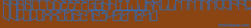 LightningCruz Font – Blue Fonts on Brown Background