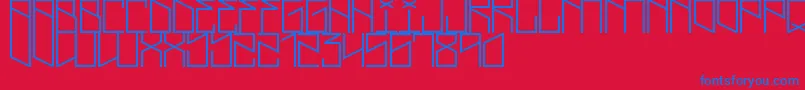 LightningCruz Font – Blue Fonts on Red Background