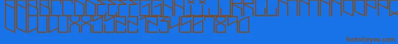 LightningCruz Font – Brown Fonts on Blue Background