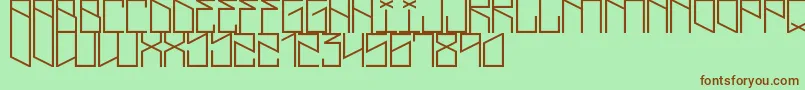 LightningCruz Font – Brown Fonts on Green Background