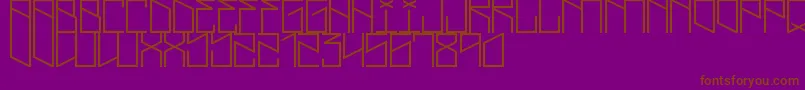 LightningCruz Font – Brown Fonts on Purple Background