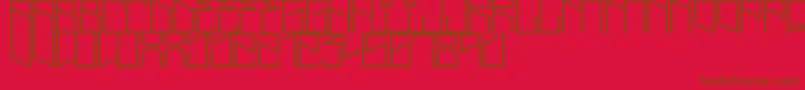 LightningCruz Font – Brown Fonts on Red Background