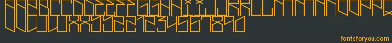 LightningCruz Font – Orange Fonts on Black Background