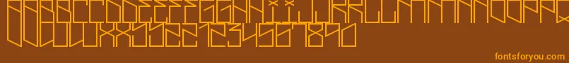 LightningCruz Font – Orange Fonts on Brown Background