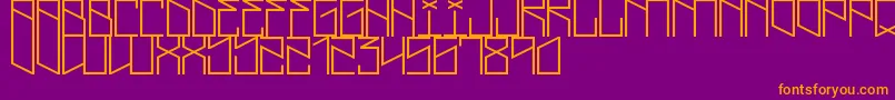 Fonte LightningCruz – fontes laranjas em um fundo violeta