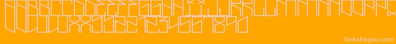 LightningCruz Font – Pink Fonts on Orange Background