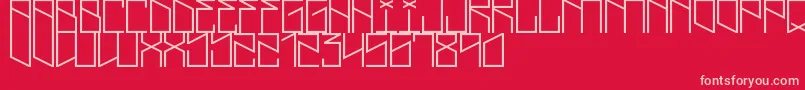 LightningCruz Font – Pink Fonts on Red Background