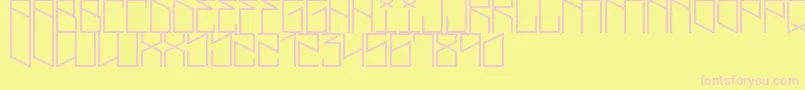 LightningCruz Font – Pink Fonts on Yellow Background