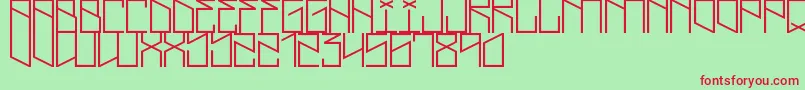 LightningCruz Font – Red Fonts on Green Background