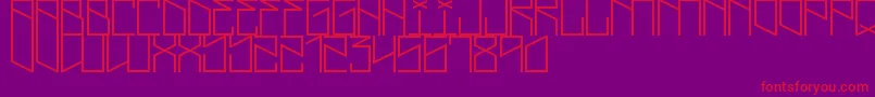 LightningCruz Font – Red Fonts on Purple Background