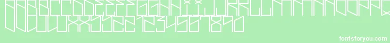 フォントLightningCruz – 緑の背景に白い文字