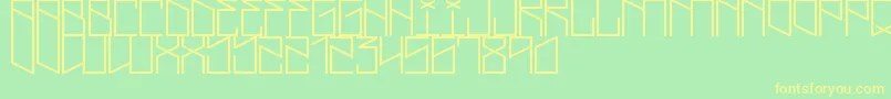LightningCruz Font – Yellow Fonts on Green Background