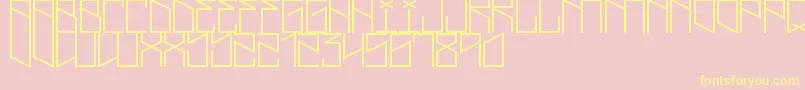 LightningCruz Font – Yellow Fonts on Pink Background