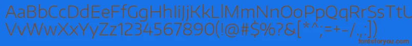EncodesanswideExtralight Font – Brown Fonts on Blue Background