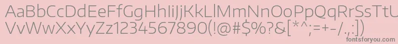 Шрифт EncodesanswideExtralight – серые шрифты на розовом фоне