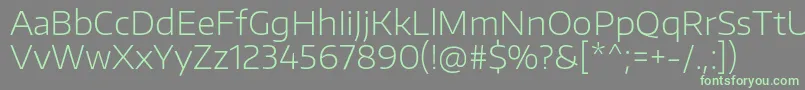 EncodesanswideExtralight-Schriftart – Grüne Schriften auf grauem Hintergrund