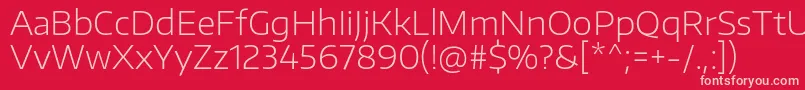 EncodesanswideExtralight Font – Pink Fonts on Red Background