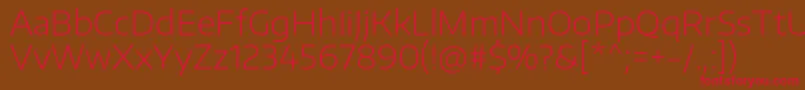 Шрифт EncodesanswideExtralight – красные шрифты на коричневом фоне