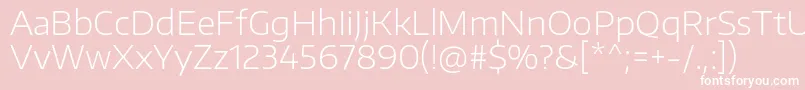 EncodesanswideExtralight Font – White Fonts on Pink Background