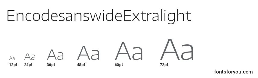 EncodesanswideExtralight Font Sizes