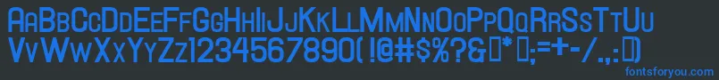 Hallandalescbold Font – Blue Fonts on Black Background