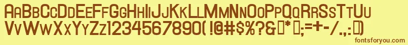 Hallandalescbold Font – Brown Fonts on Yellow Background