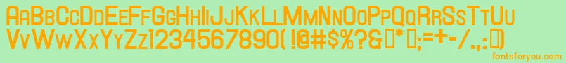 Hallandalescbold Font – Orange Fonts on Green Background