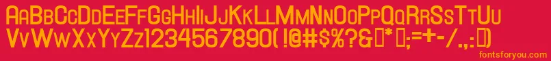 Hallandalescbold Font – Orange Fonts on Red Background