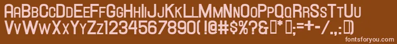 Hallandalescbold Font – Pink Fonts on Brown Background