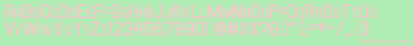 Hallandalescbold Font – Pink Fonts on Green Background