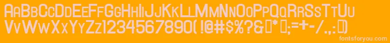 Hallandalescbold Font – Pink Fonts on Orange Background