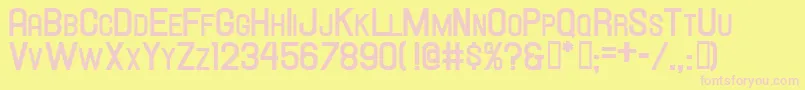 Hallandalescbold Font – Pink Fonts on Yellow Background