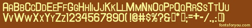 Hallandalescbold Font – Yellow Fonts on Brown Background