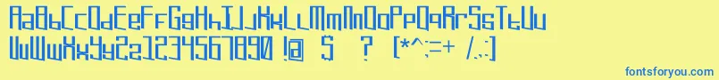 Extremerefresh Font – Blue Fonts on Yellow Background