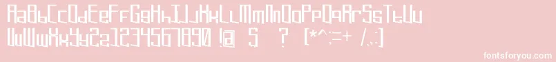 Extremerefresh-fontti – valkoiset fontit vaaleanpunaisella taustalla