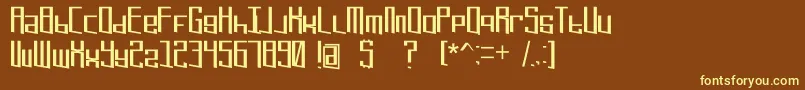 Шрифт Extremerefresh – жёлтые шрифты на коричневом фоне